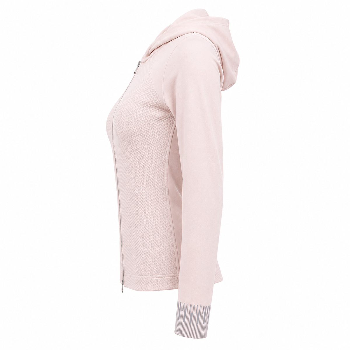 Taupe Essence Hooded Zip-Up Jacket